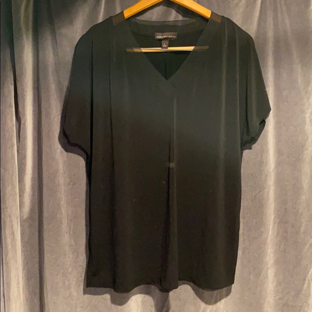 Dana Buchanan Stretch Black L Blouse